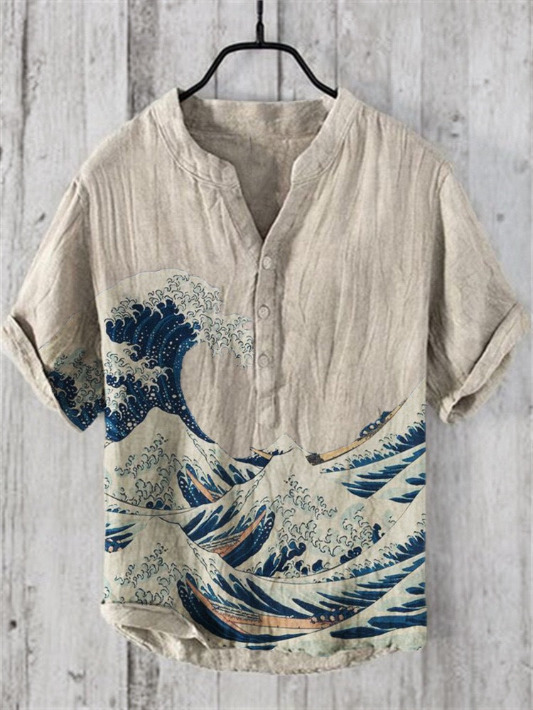Valenzora | Japanese shirt made of linen blend