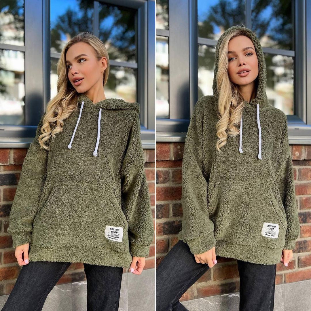 Women's Cozy Fleece Hoodie, Size