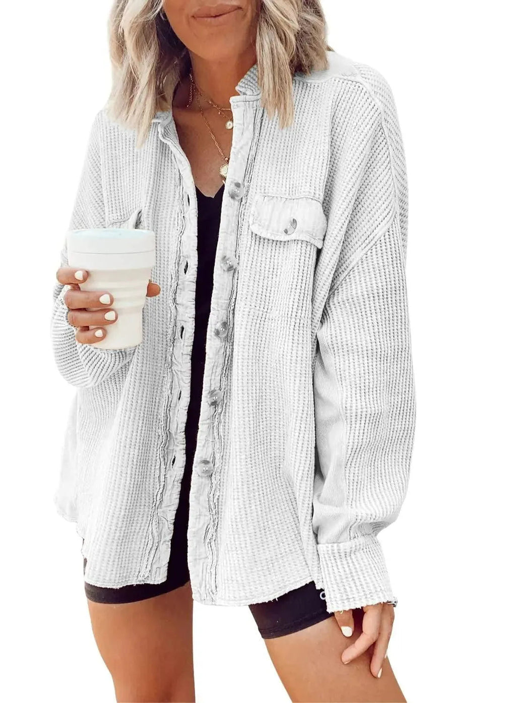Valenzora | Women's irregular shirt jacket