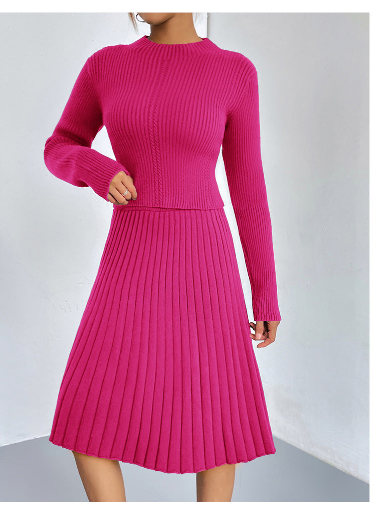 Valenzora | A-line skirt knit sweater set