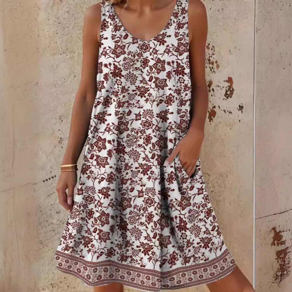 Women's casual dress with relaxed fit and floral design Drune
