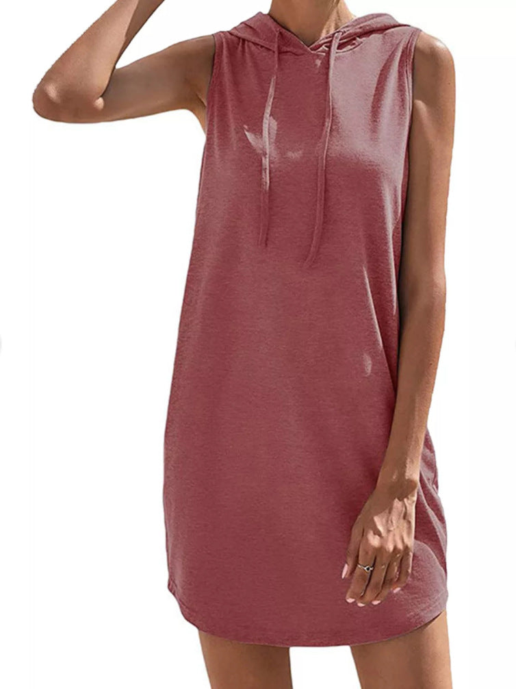 Damen Kapuzenkleid aus atmungsaktivem Jersey-Material Drune