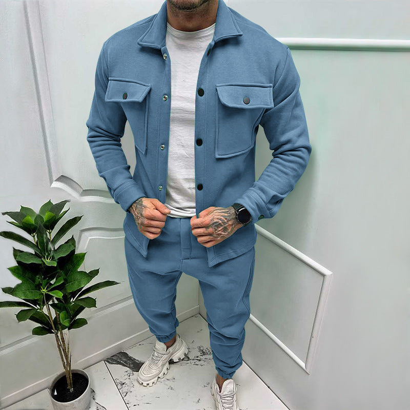 Valenzora | 2-Piece Suede Set Shirt and Trousers