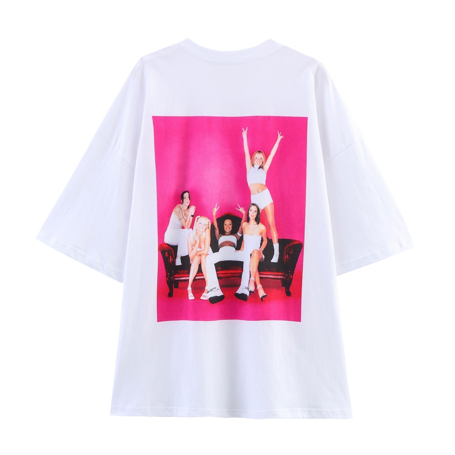 Oversized T-Shirt für Damen mit auffälligem Grafikdruck, Größe