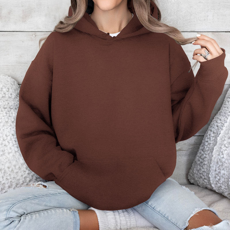 Women's casual hoodie with kangaroo pocket and comfortable fit, size S