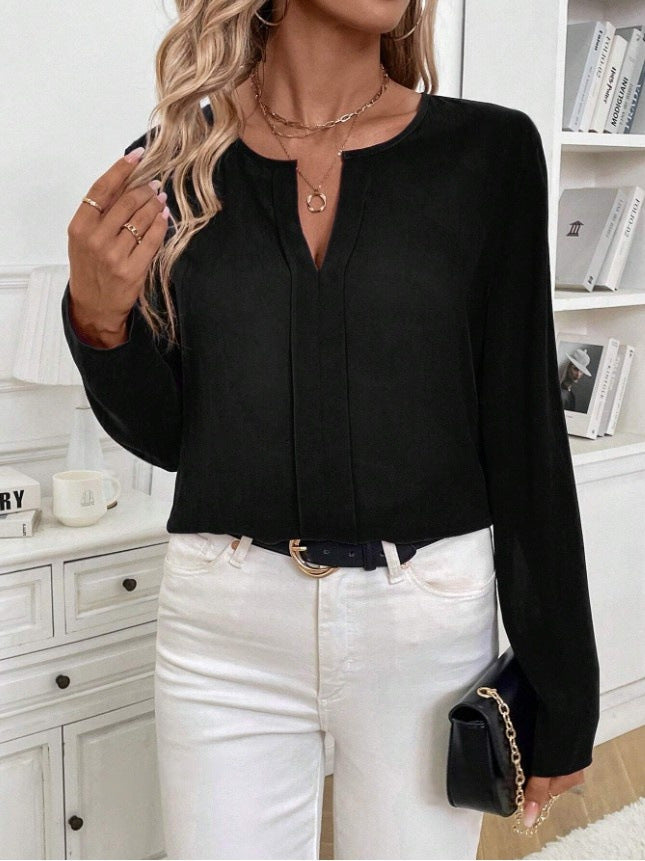 Valenzora | Women's Satin Blouse Imitation Silk Shirt