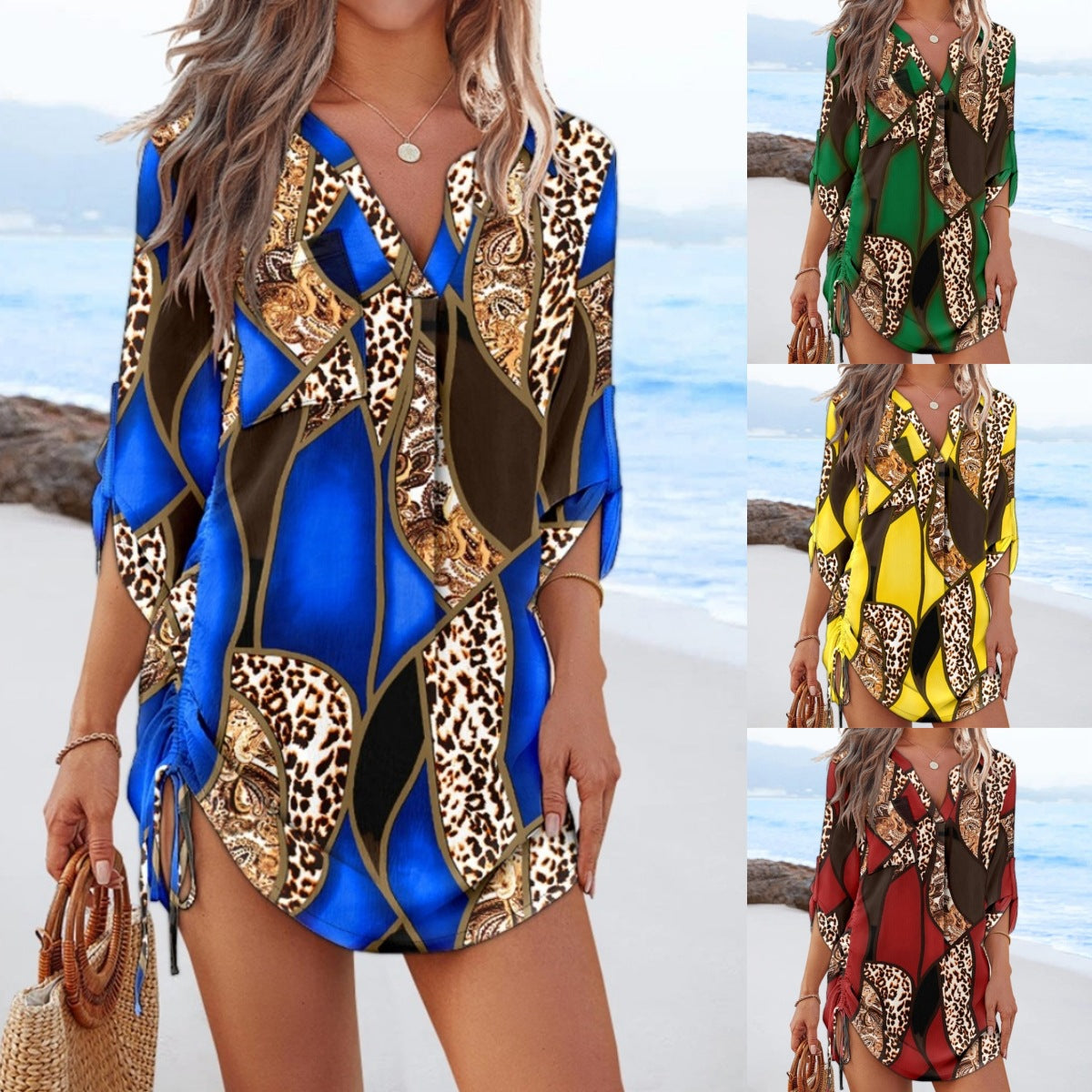 Women's casual blouse with a fashionable pattern and relaxed fit, size [size missing]