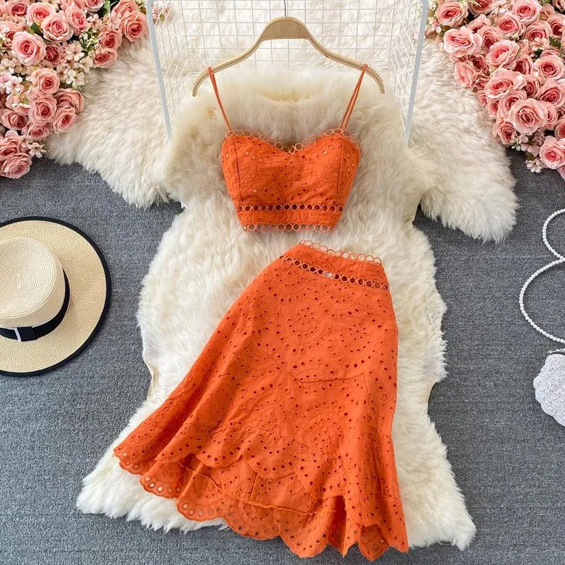 Valenzora | Top and skirt with ruffles