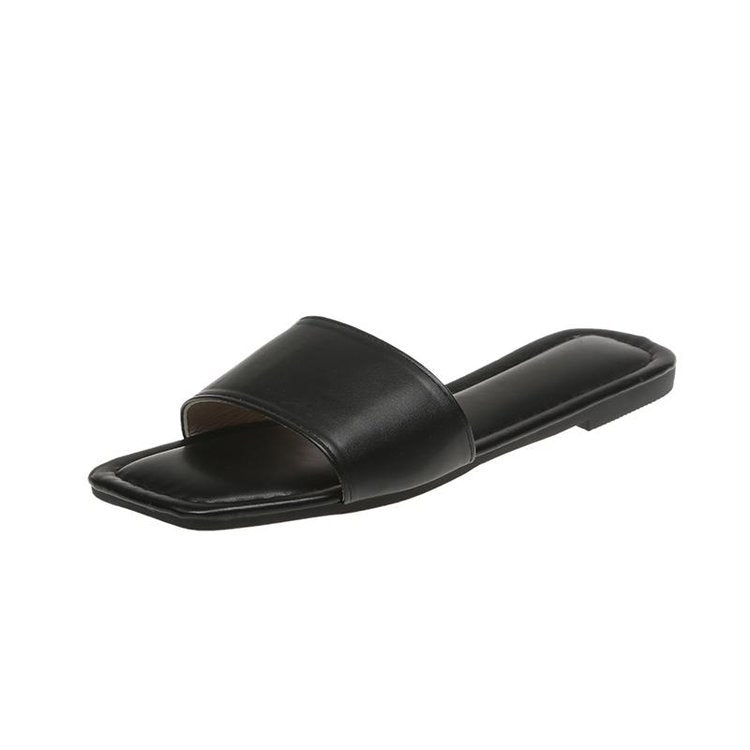 Women's open toe-post mules with an elegant design, size S