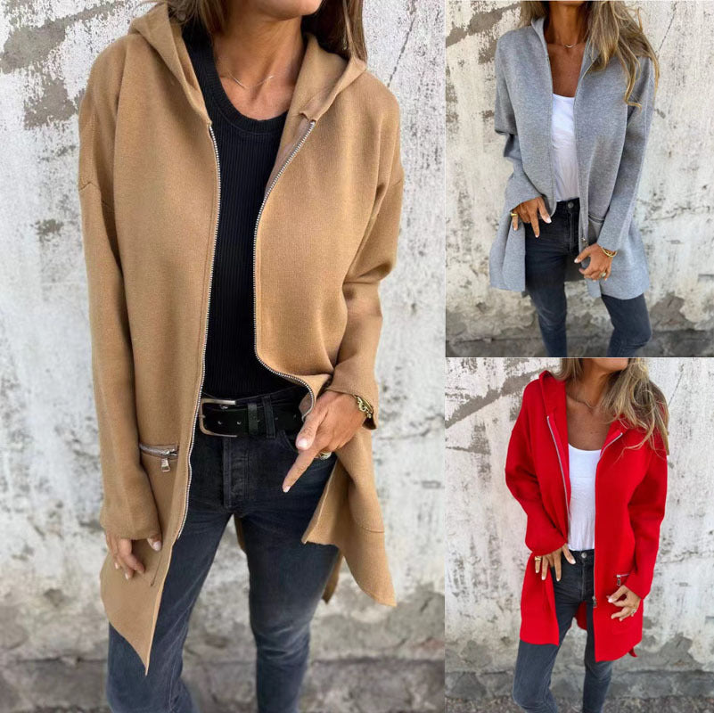 Women's stylish, cozy hooded jacket, size
