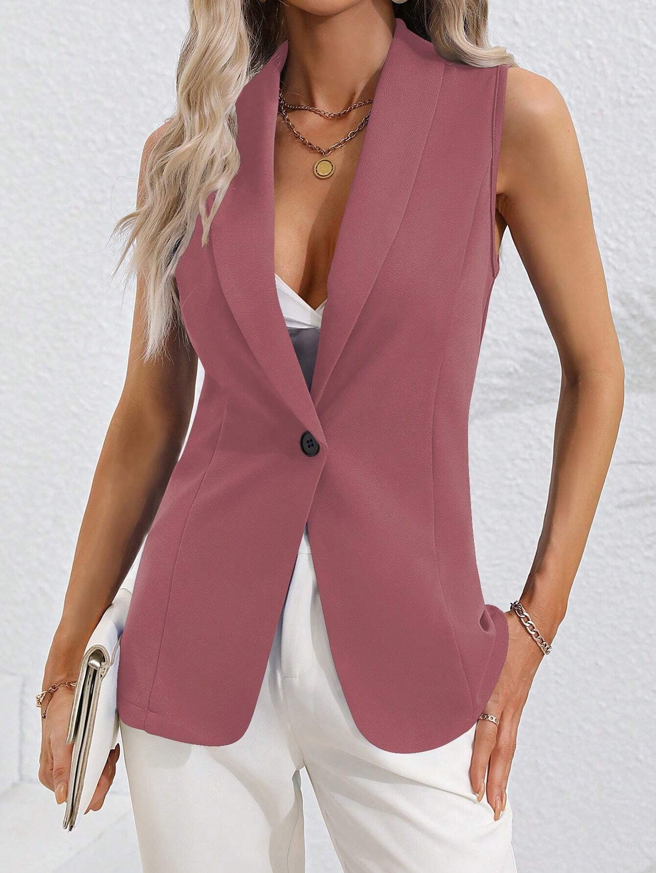 Women's sleeveless blazer size
