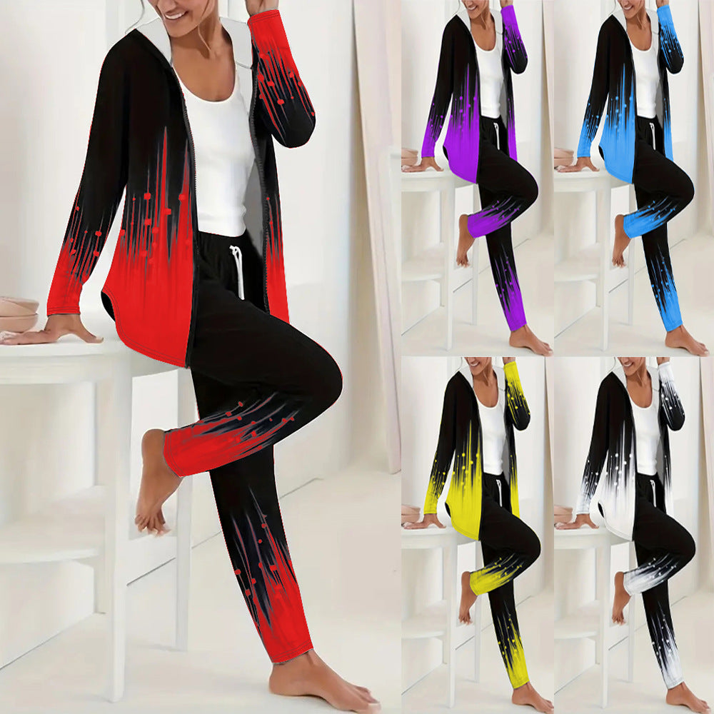 Women's tracksuit with unique gradient effects, size