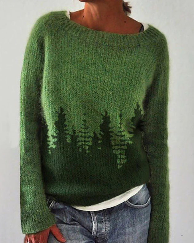 Valenzora Waldmuster-Pullover