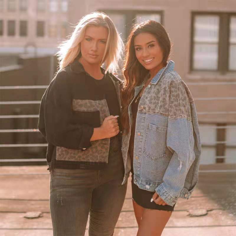 Women's casual jacket with modern patterns, size