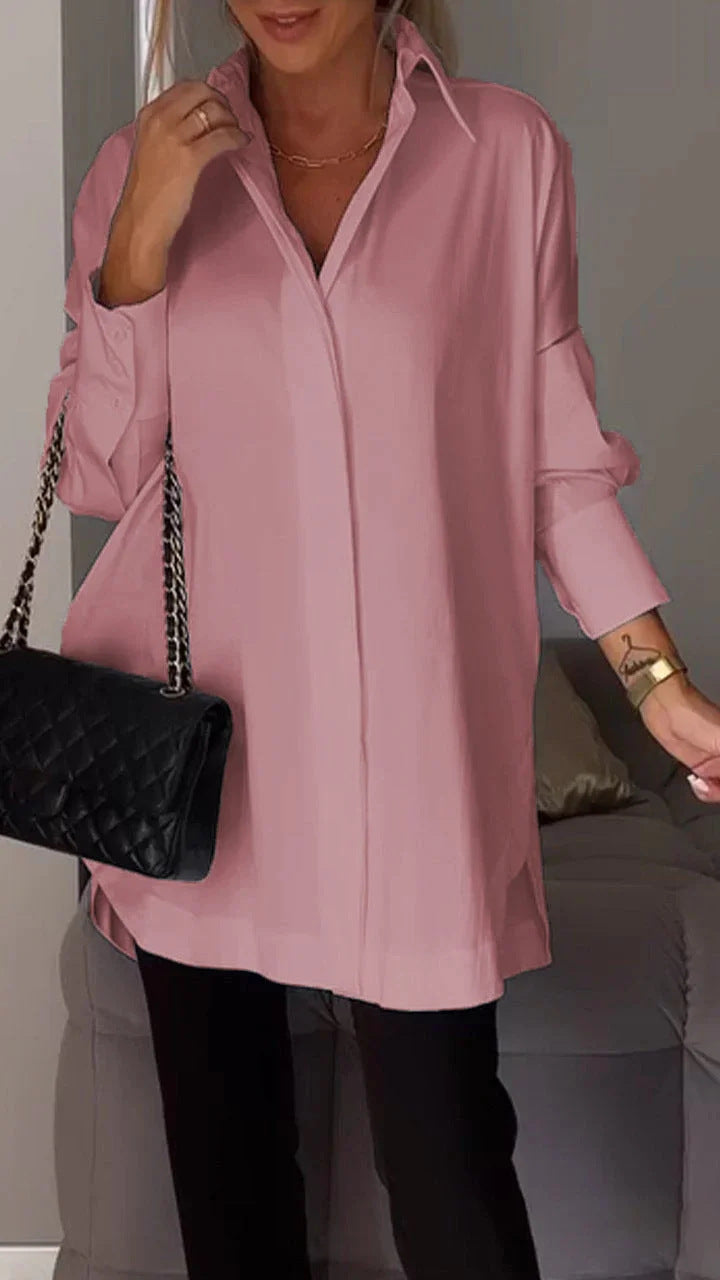 Valenzora | Einfaches Langarm-Pullover-Shirt