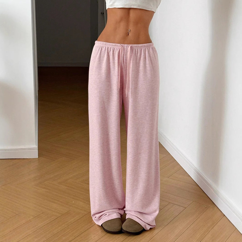 Women's casual trousers with a wide cut and comfortable elastic waistband, size S