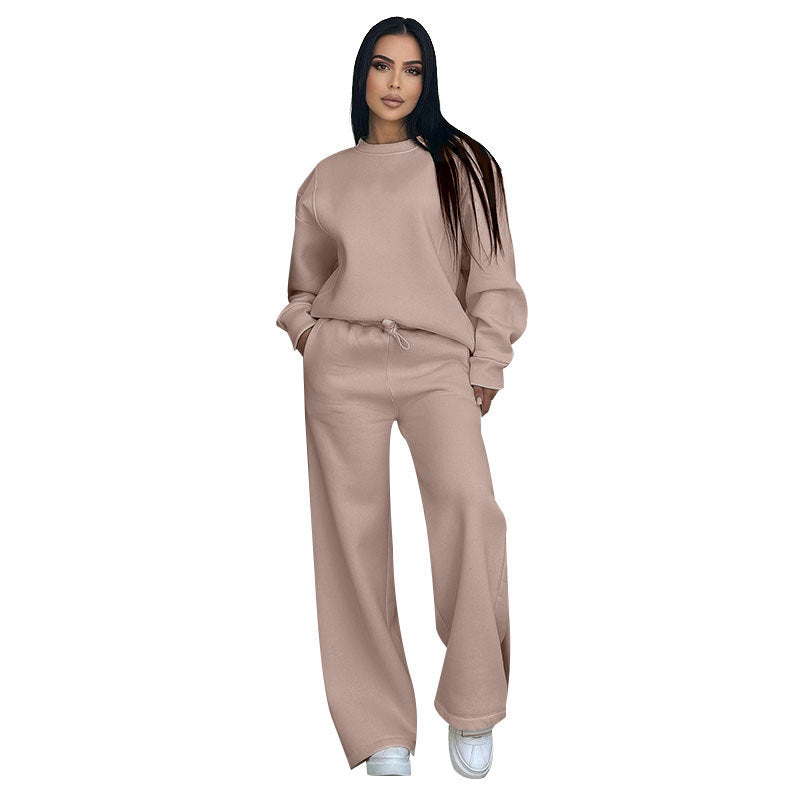 Women's sports fleece set with high-quality zipper and practical pockets, size S