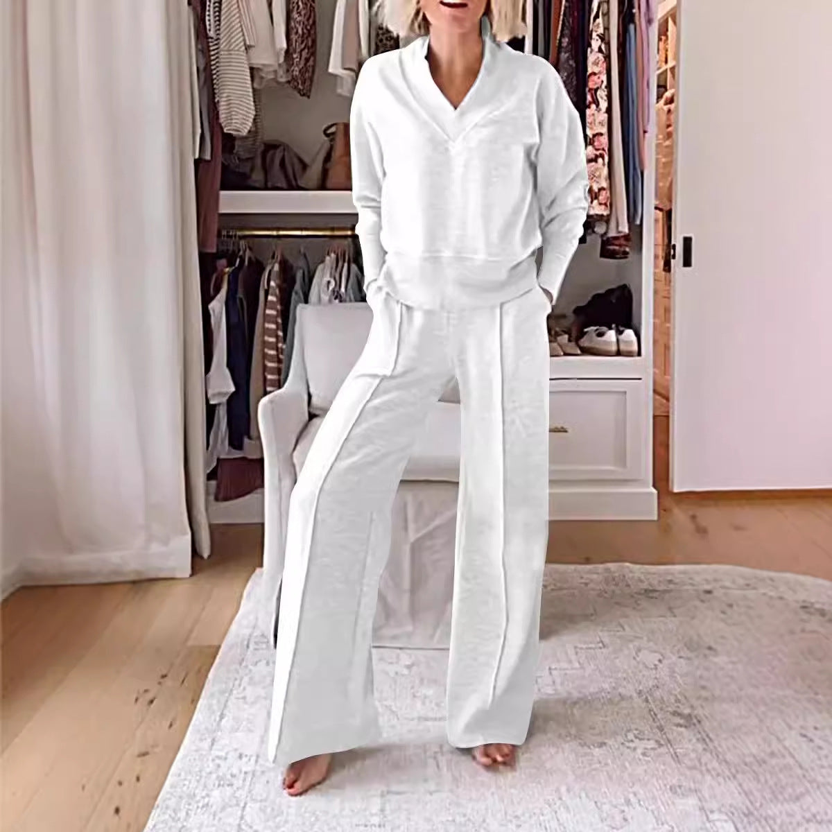 Valenzora | Loose top and wide-leg trousers set