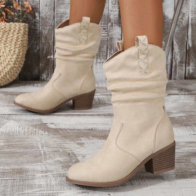 Valenzora | Vintage Boots with Chunky Heel