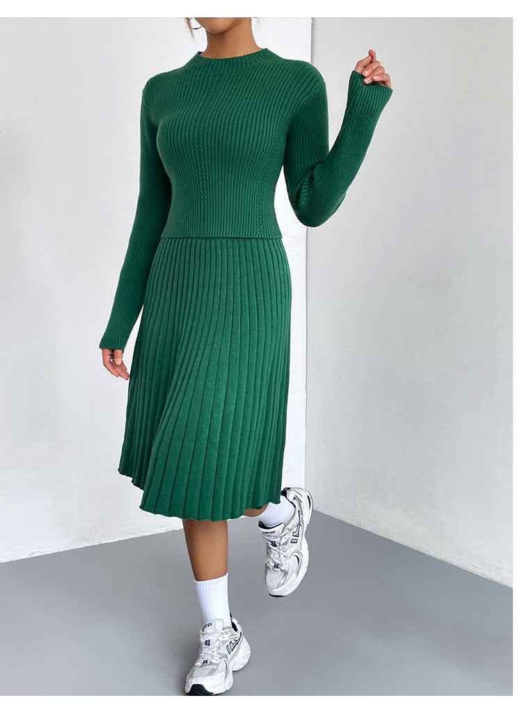 Valenzora | A-line skirt knit sweater set