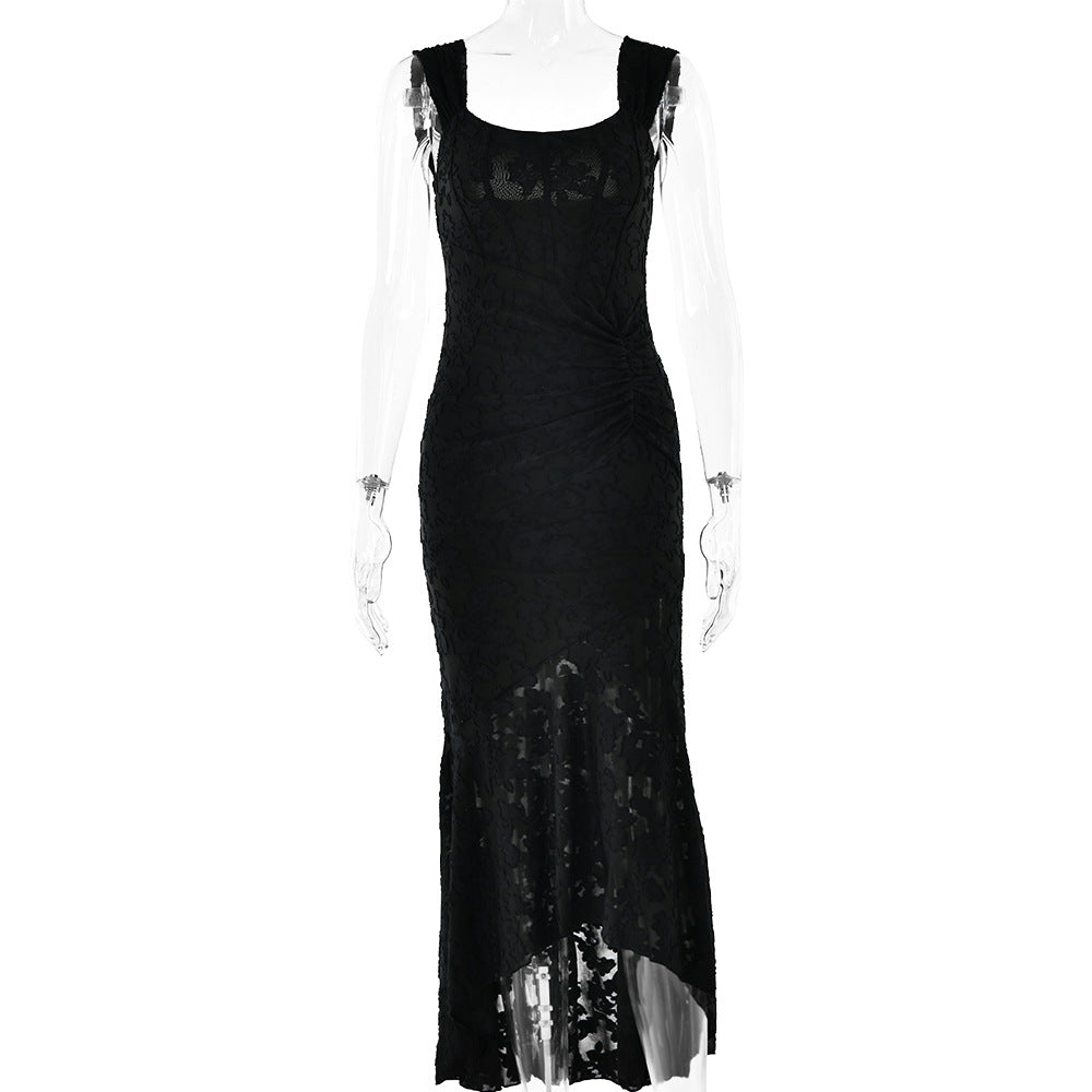 Women's sheath dress with a unique draping effect by Valenzora