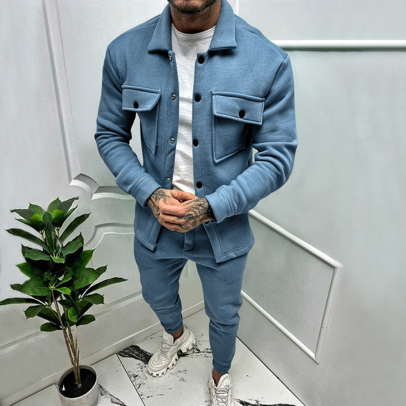 Valenzora | 2-Piece Suede Set Shirt and Trousers