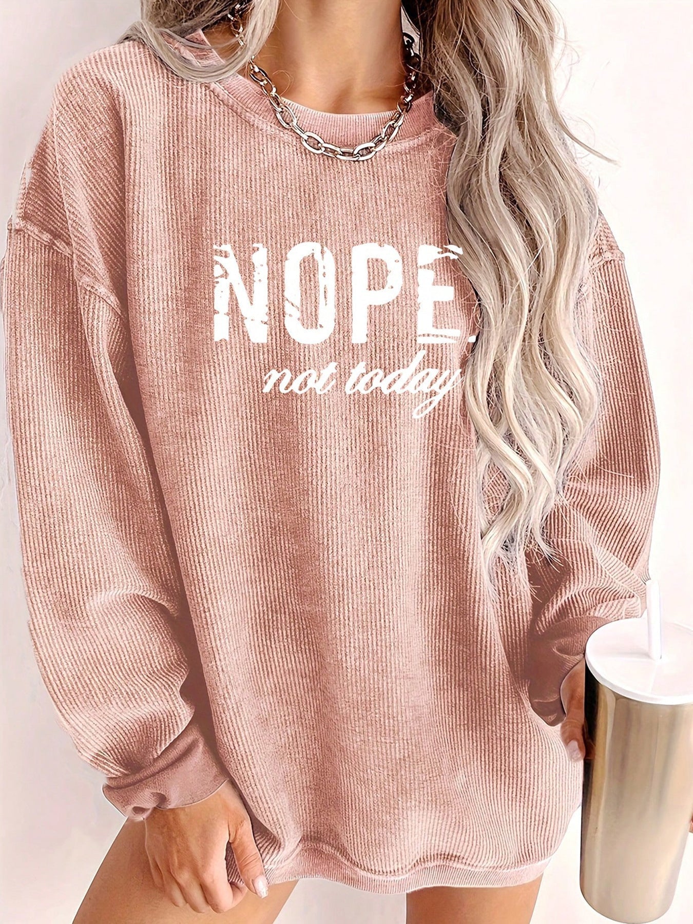 Valenzora | Fashion Print Loose Long Sleeve Tee