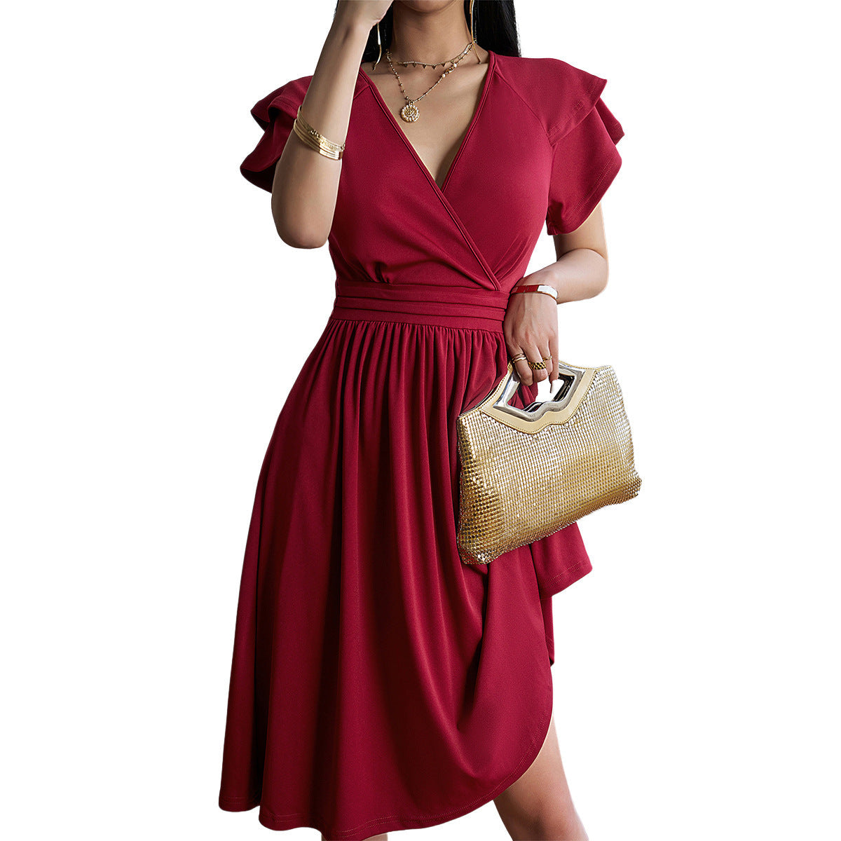 Valenzora | Elegantes Midikleid mit V-Ausschnitt