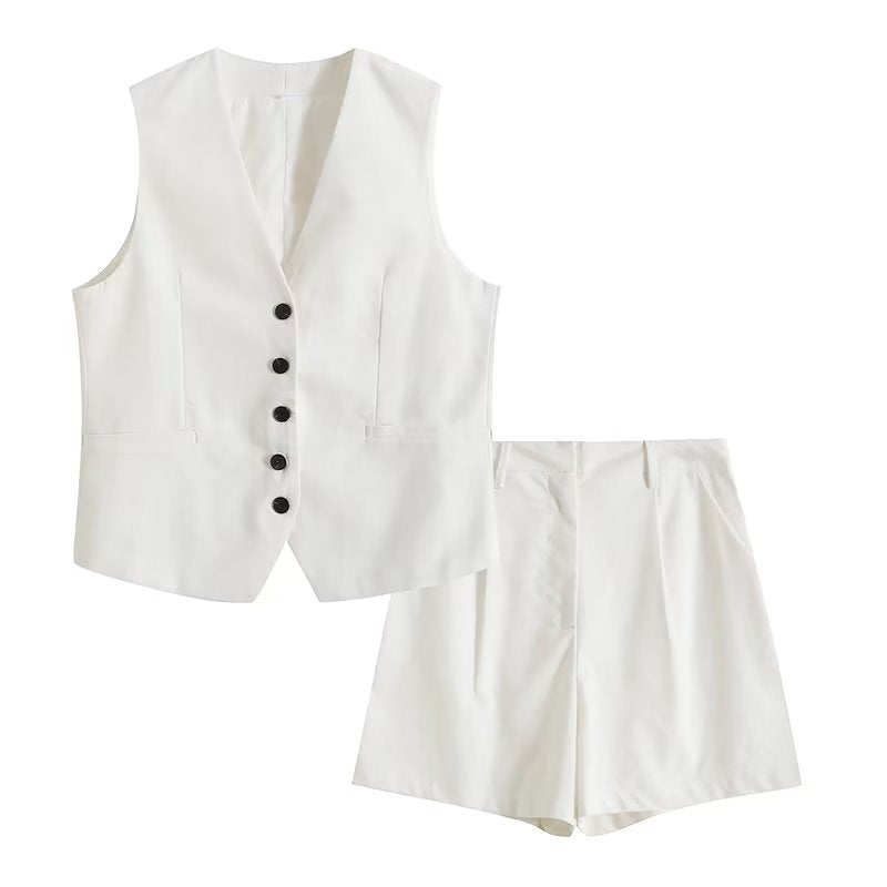 Valenzora | Loose Vest Shorts Set