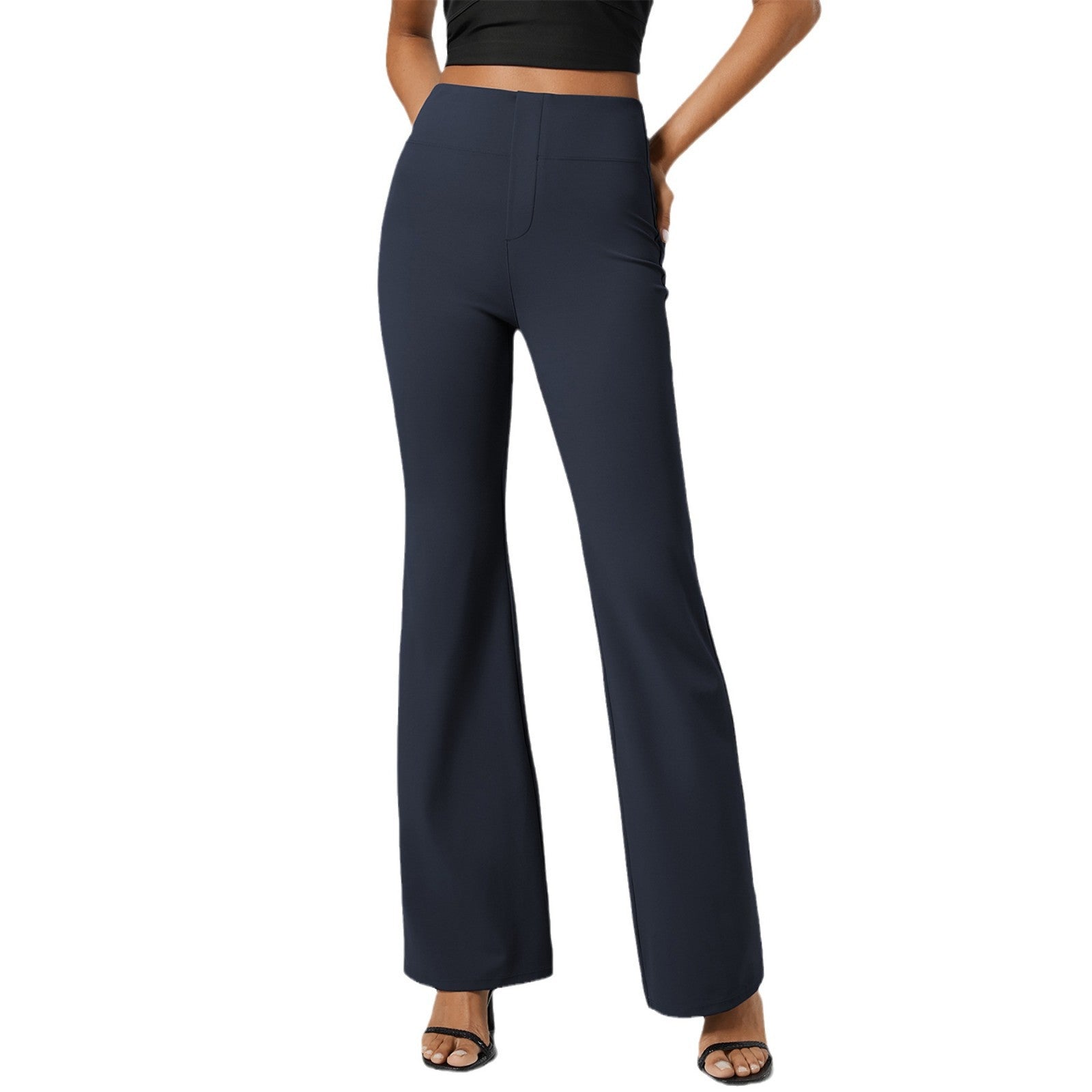 Valenzora | High-waisted, butt-lifting, wide-leg sports micro-pull-on pants