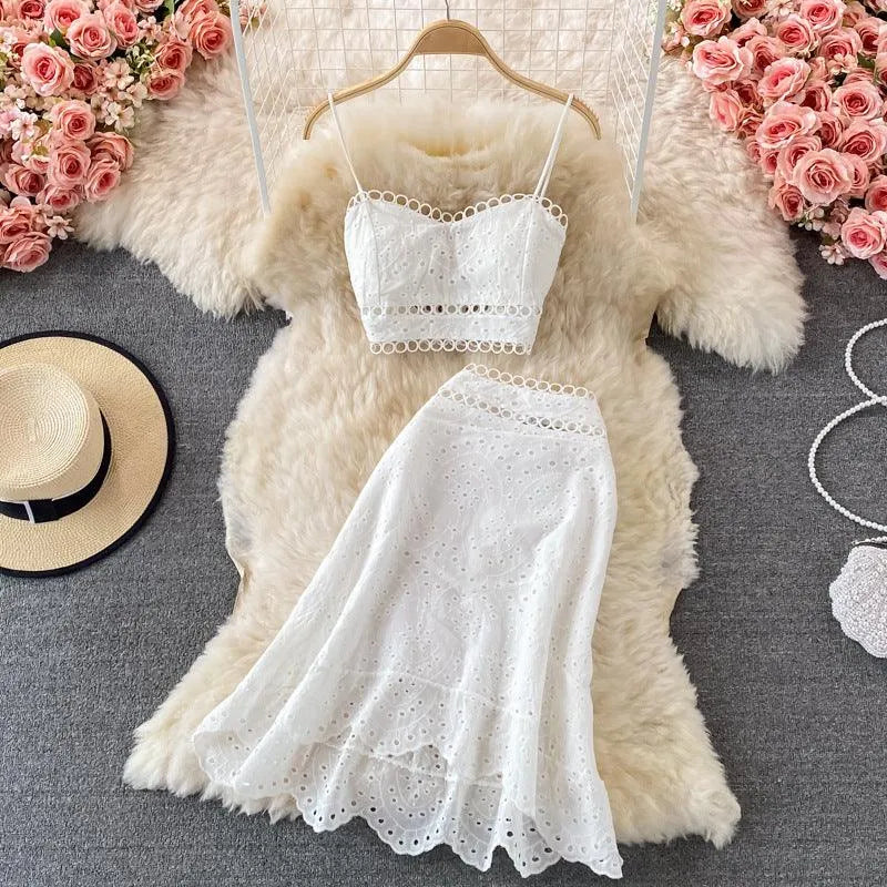 Valenzora | Top and skirt with ruffles
