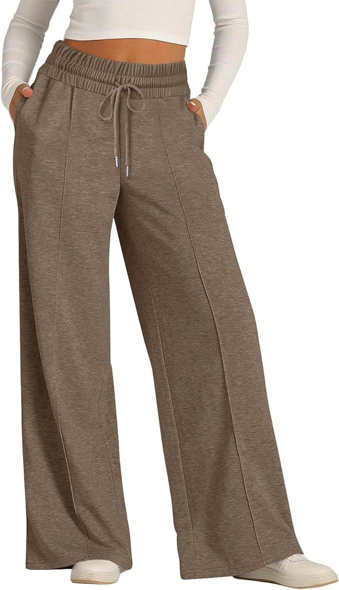 Women's comfortable and casual leisure trousers with elasticated waistband and side pockets, size
