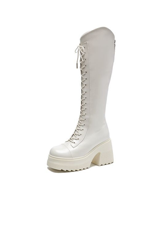 Valenzora | High Boots Women's Boots with Laces and Sturdy Heel