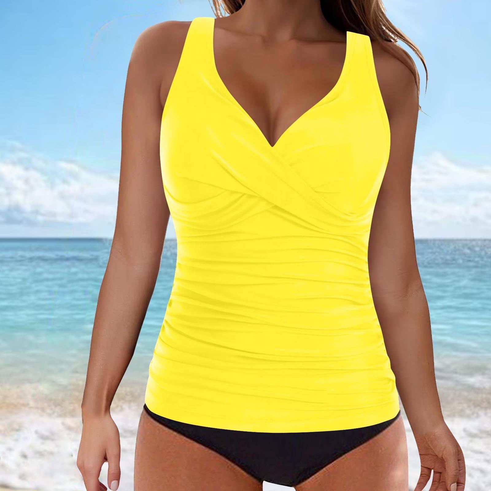 Valenzora | Tankini-Set mit Bauchkontrolle, Haken-Design und Print