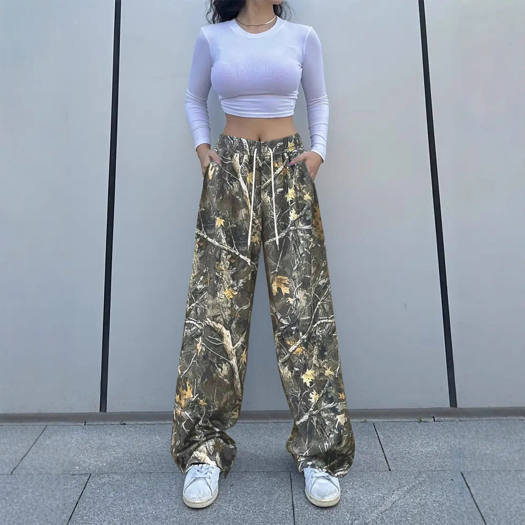Bequeme Damen-Cargohose im trendigen Camouflage-Design, Größe
