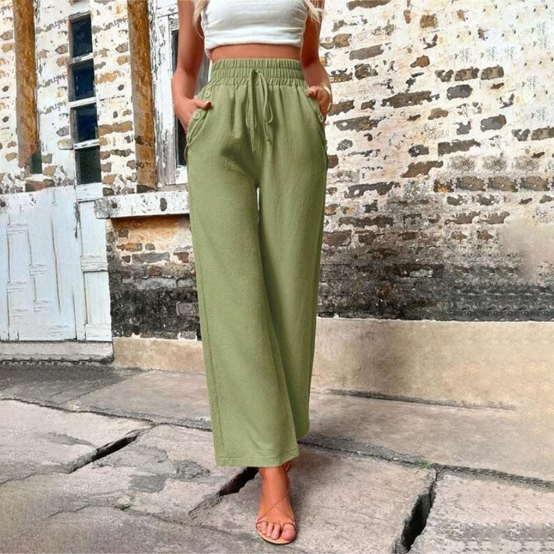 Valenzora | Colorful, airy summer trousers for women with wide legs