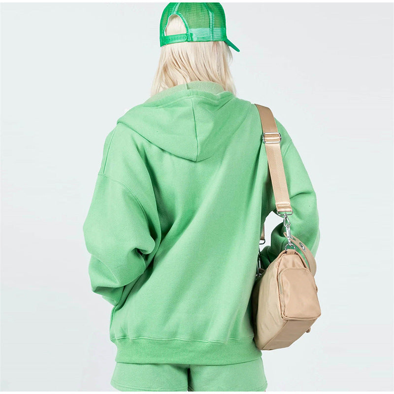 Women's sports fleece set with high-quality zipper and practical pockets, size S