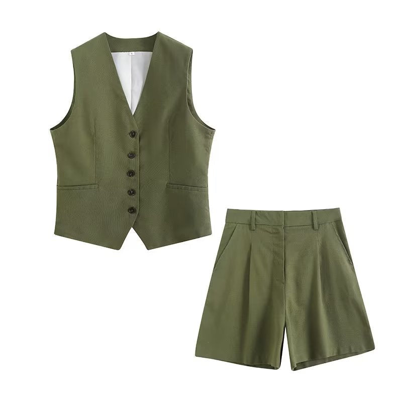 Valenzora | Loose Vest Shorts Set