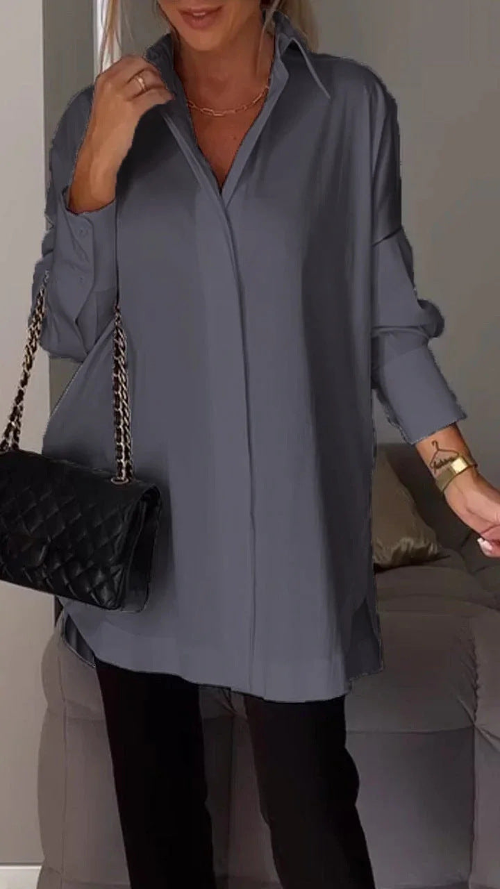 Valenzora | Einfaches Langarm-Pullover-Shirt
