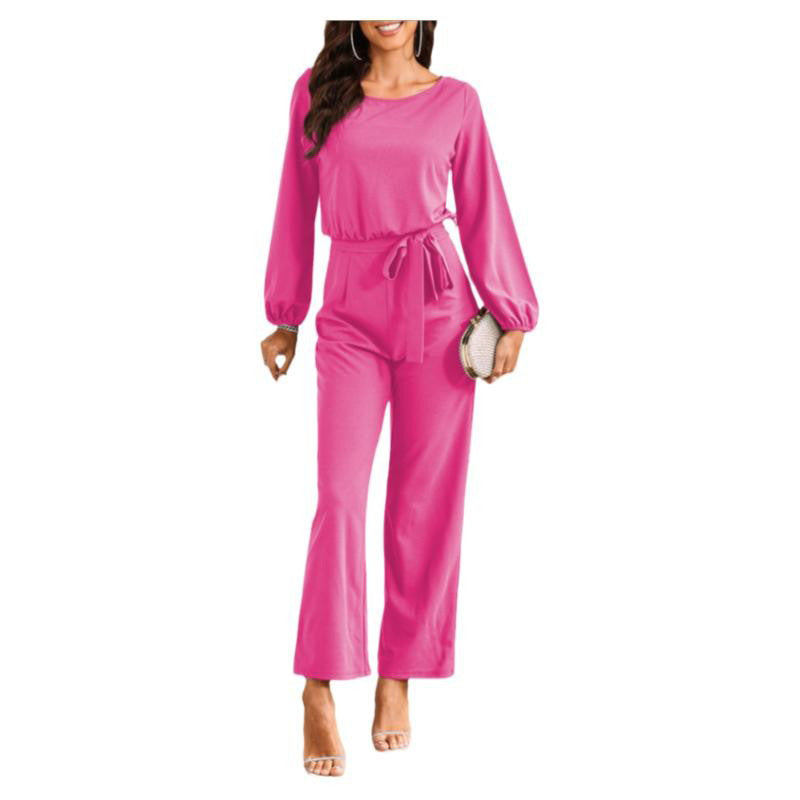 Women's elegant jumpsuit with elegant sleeves and a tailored cut, size S