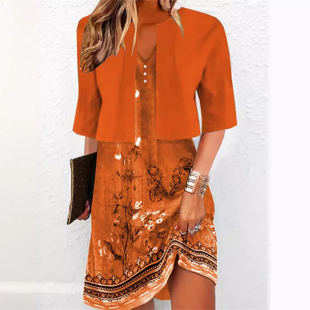 Valenzora | Elegantes zweiteiliges Kleid mit langem Rock
