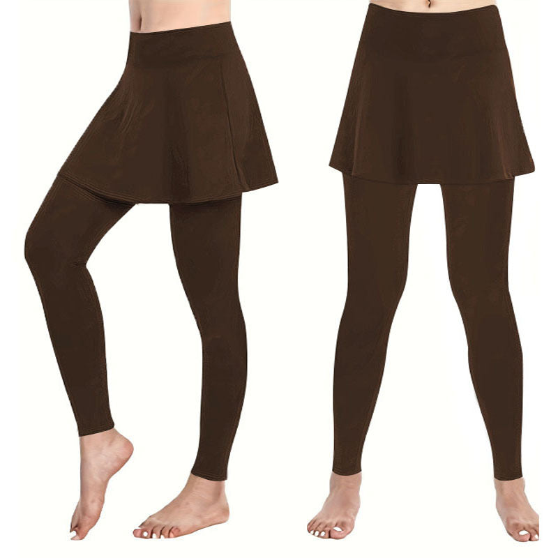 Women's leggings with a swing skirt, size
