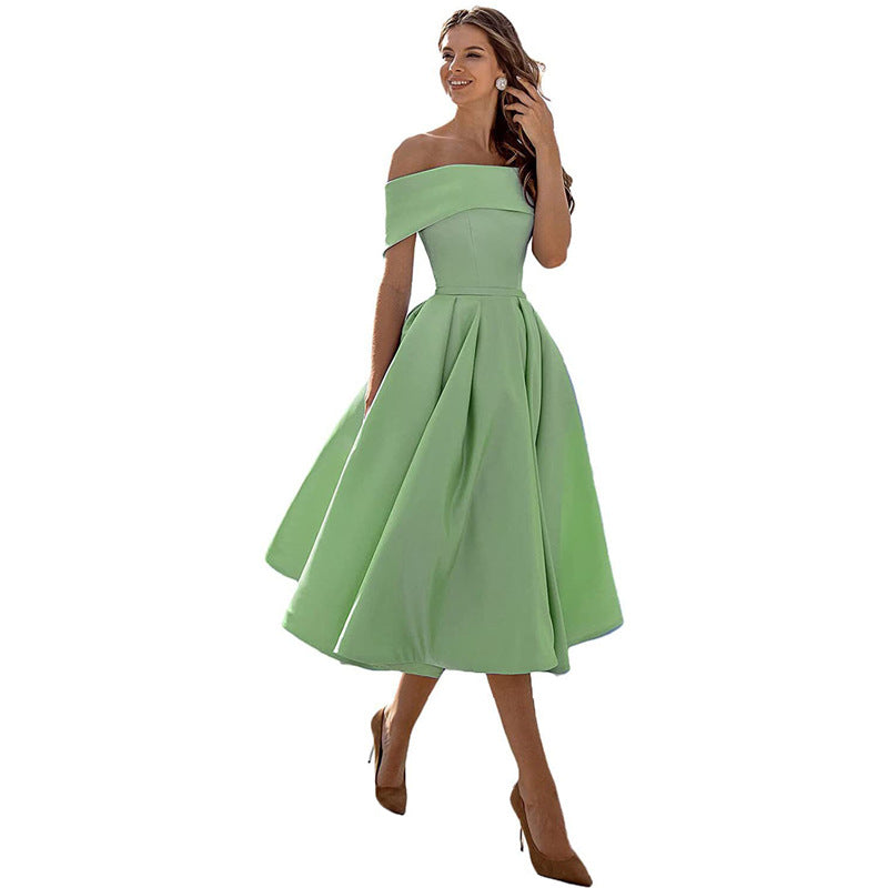 Valenzora | Versatile strapless satin dress for parties