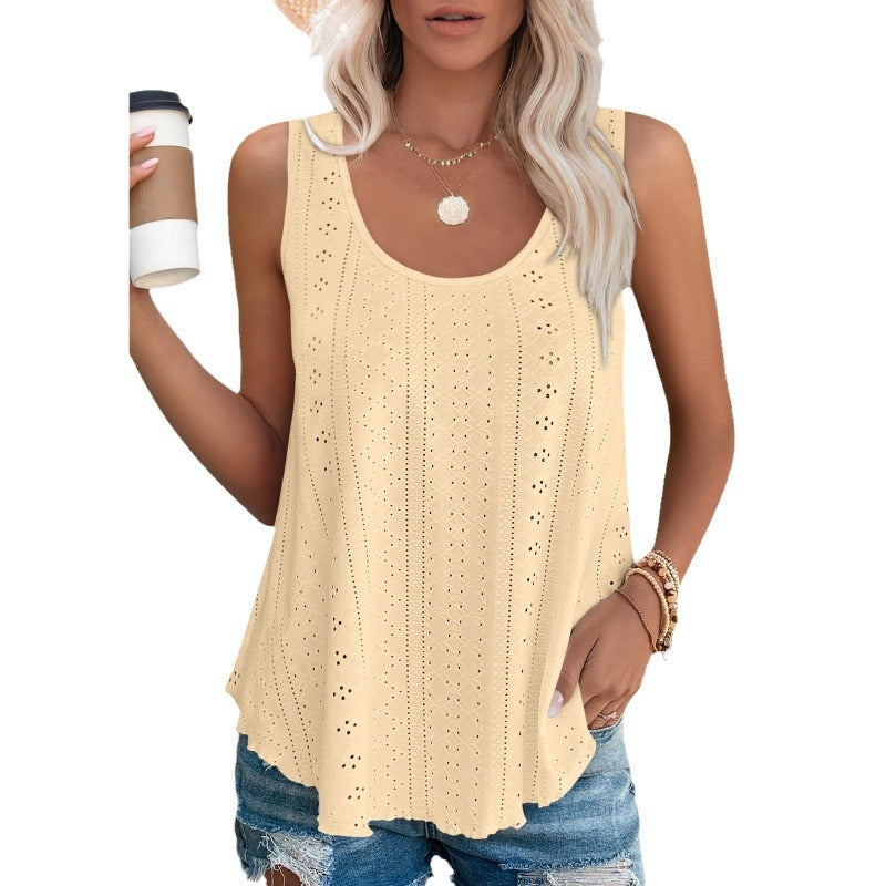 Valenzora | Round neck, loose sleeveless tank top