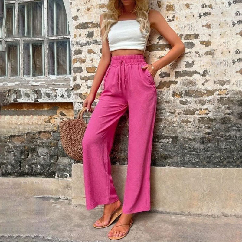 Valenzora | Colorful, airy summer trousers for women with wide legs