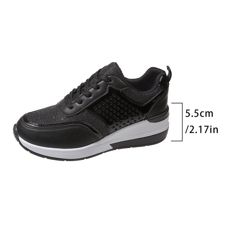 Damen-Sneaker mit modischen Metallic-Akzenten und atmungsaktiver Dämpfung, Größe S