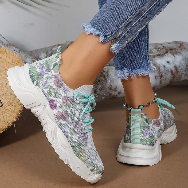 Valenzora | Sneakers für Damen mit weitläufigem Blumenmuster