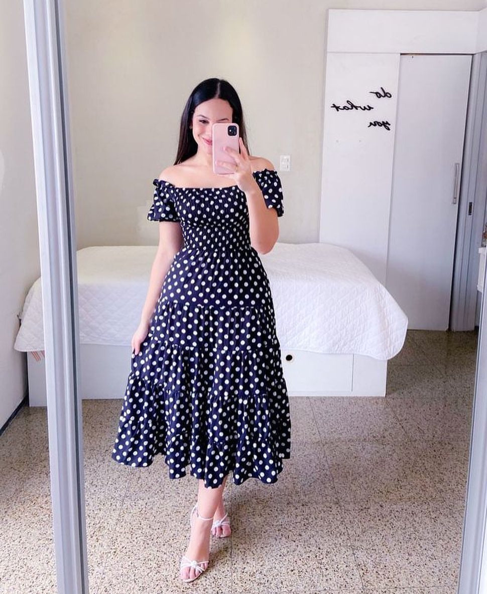 Valenzora | Fashion Short-sleeved Printed Flared Midi Dress
