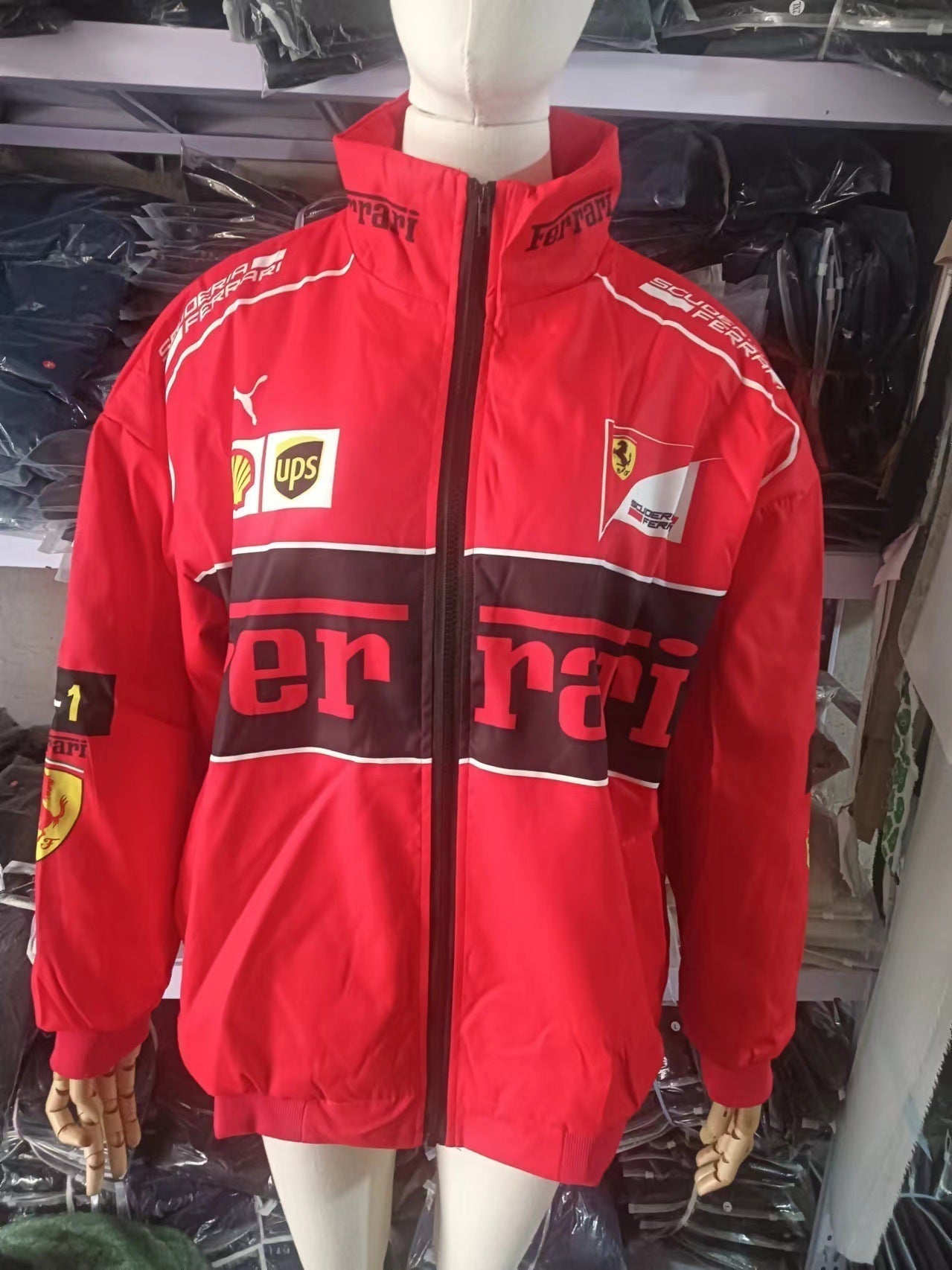 Valenzora | F1 Racing Long Sleeve Bomber Jacket with Print