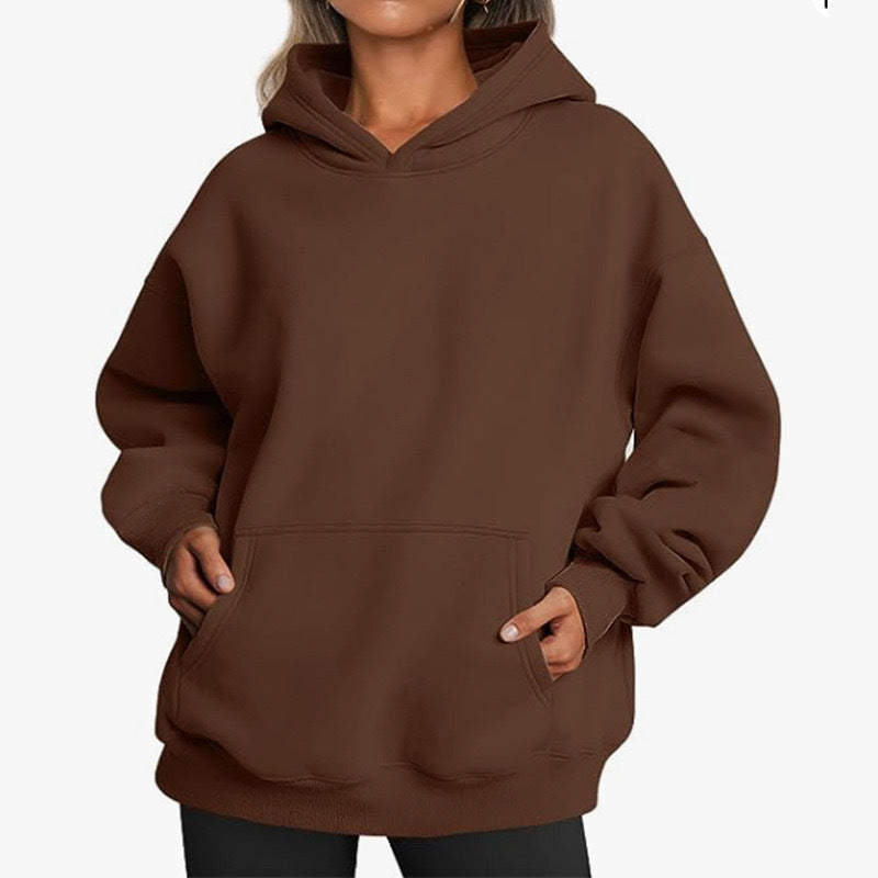 Oversized Hoodie für Damen aus weicher Baumwollmischung mit praktischen Taschen, Größe S
